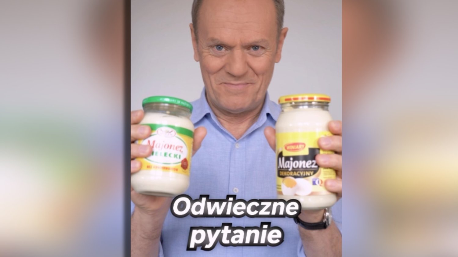 Donald Tusk reklamuje majonez. Filmik stał się viralem w sieci [WIDEO]