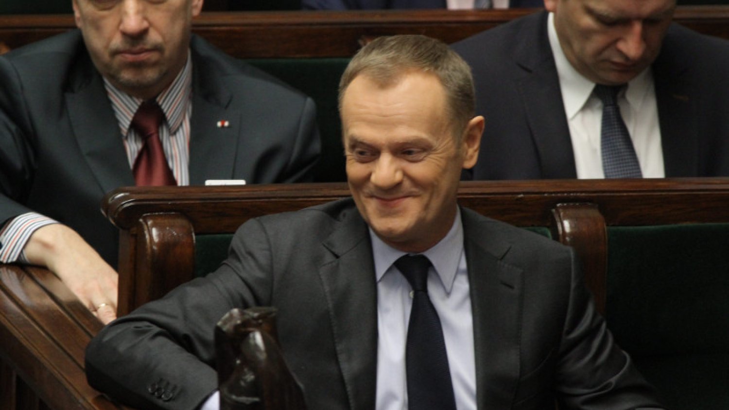 Premier Donald Tusk podczas głosowania w Sejmie
