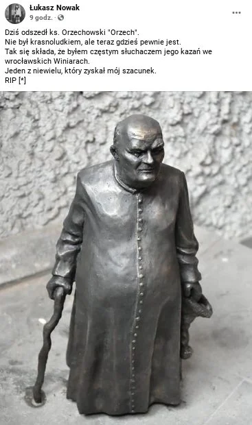 Figurkę ks. Stanisława Orzechowskiego w postaci lokalnego krasnala można znaleźć przy ul. Bujwida we Wrocławiu. "Krasnal Ksiądz Orzech" stoi przed kościołem św. Wawrzyńca. Figurkę ks. Stanisława Orzechowskiego w postaci lokalnego krasnala można znaleźć przy ul. Bujwida we Wrocławiu. "Krasnal Ksiądz Orzech" stoi przed kościołem św. Wawrzyńca.