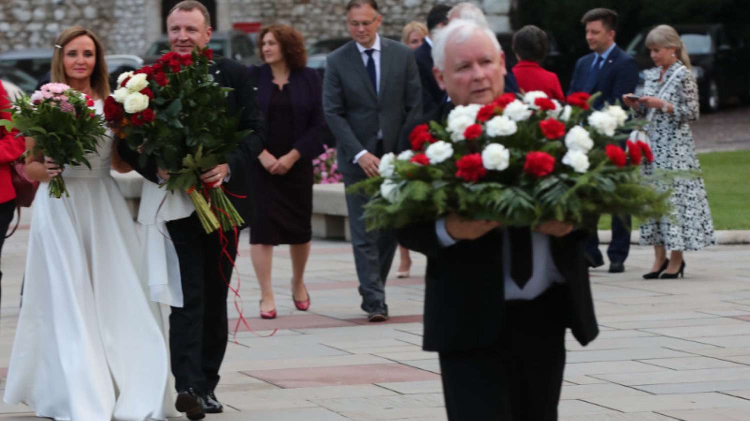 Jacek Kurski po ślubie odwiedził kryptę na Wawelu.