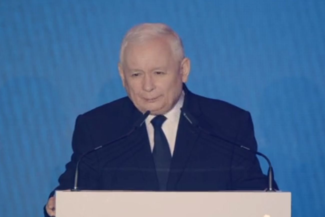 Jarosław Kaczyński na konwencji Republikanów.