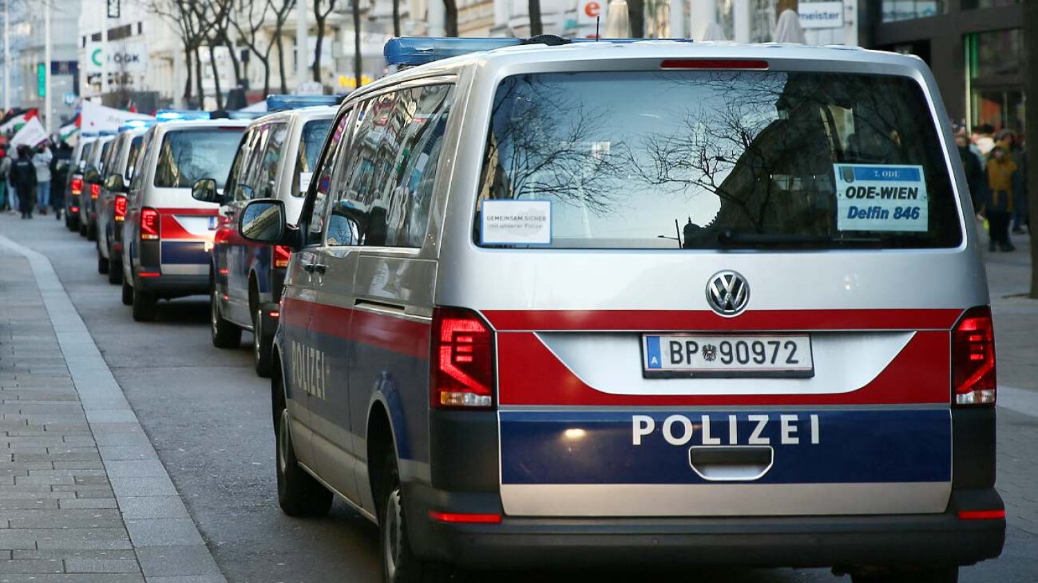 Policja w Wiedniu.