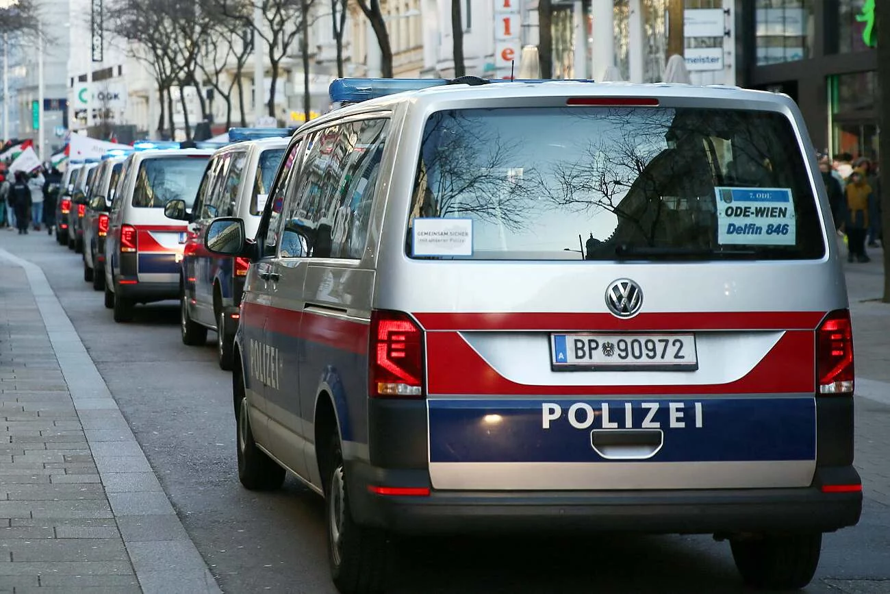 Policja w Wiedniu.