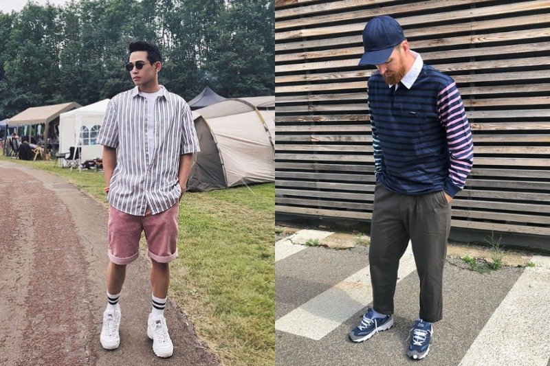 Wysokie skarpetki, sportowe buty i koszula z krótkim rękawem? Kiedyś to obciach, ale teraz nosi się tak każdy młody znawca mdoy