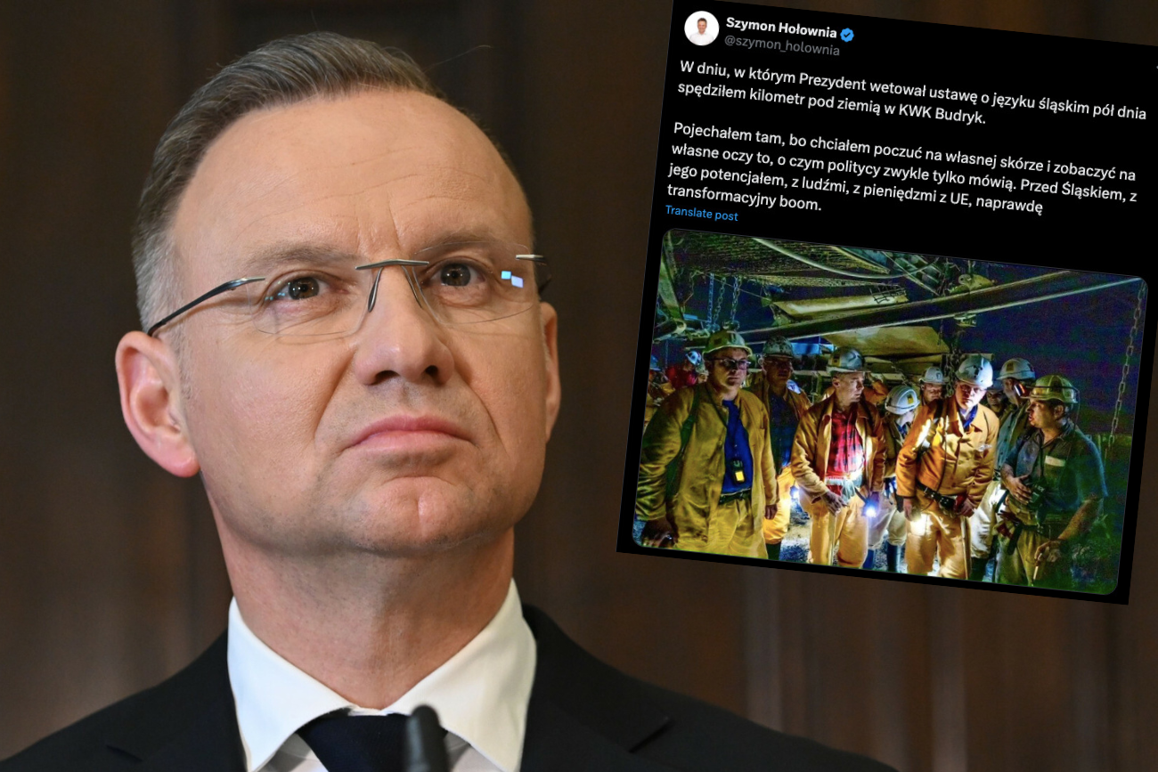 Szymon Hołownia w kopalni Budryk. Wbił szpilę a Andrzeja Dudę