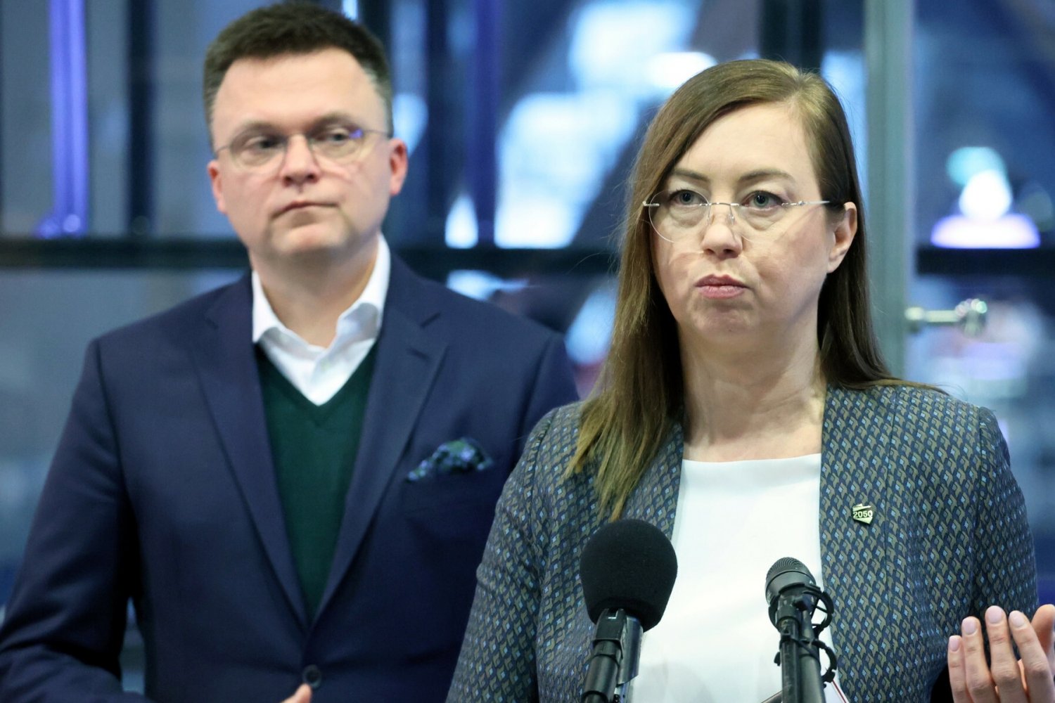 Hanna Gill-Piątek i Szymon Hołownia