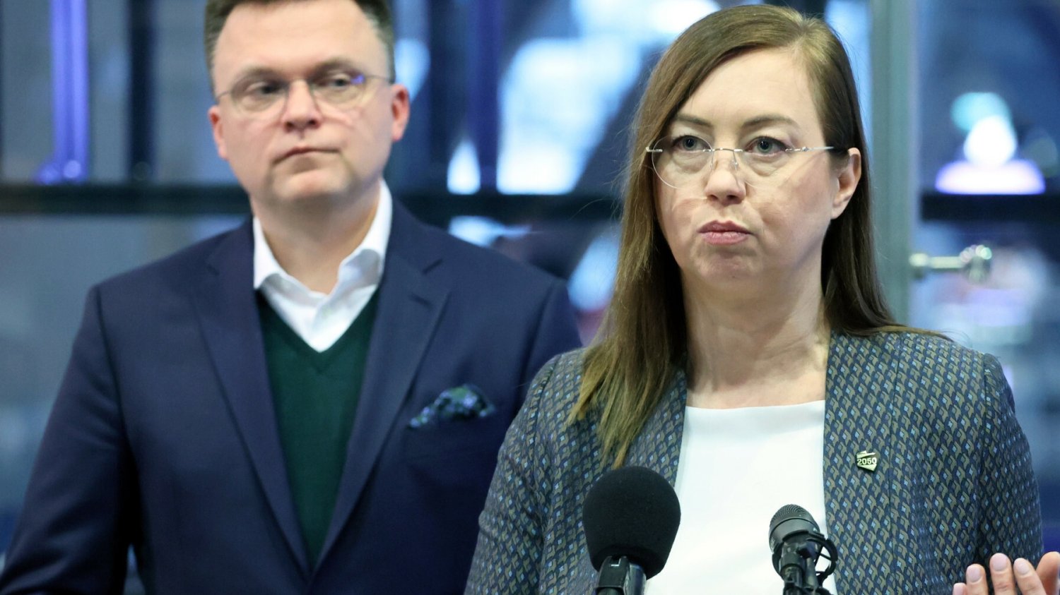 Hanna Gill-Piątek i Szymon Hołownia