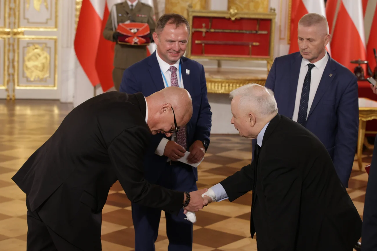 Michał Kamiński, wicemarszałek Senatu i prezes PiS Jarosław Kaczyński