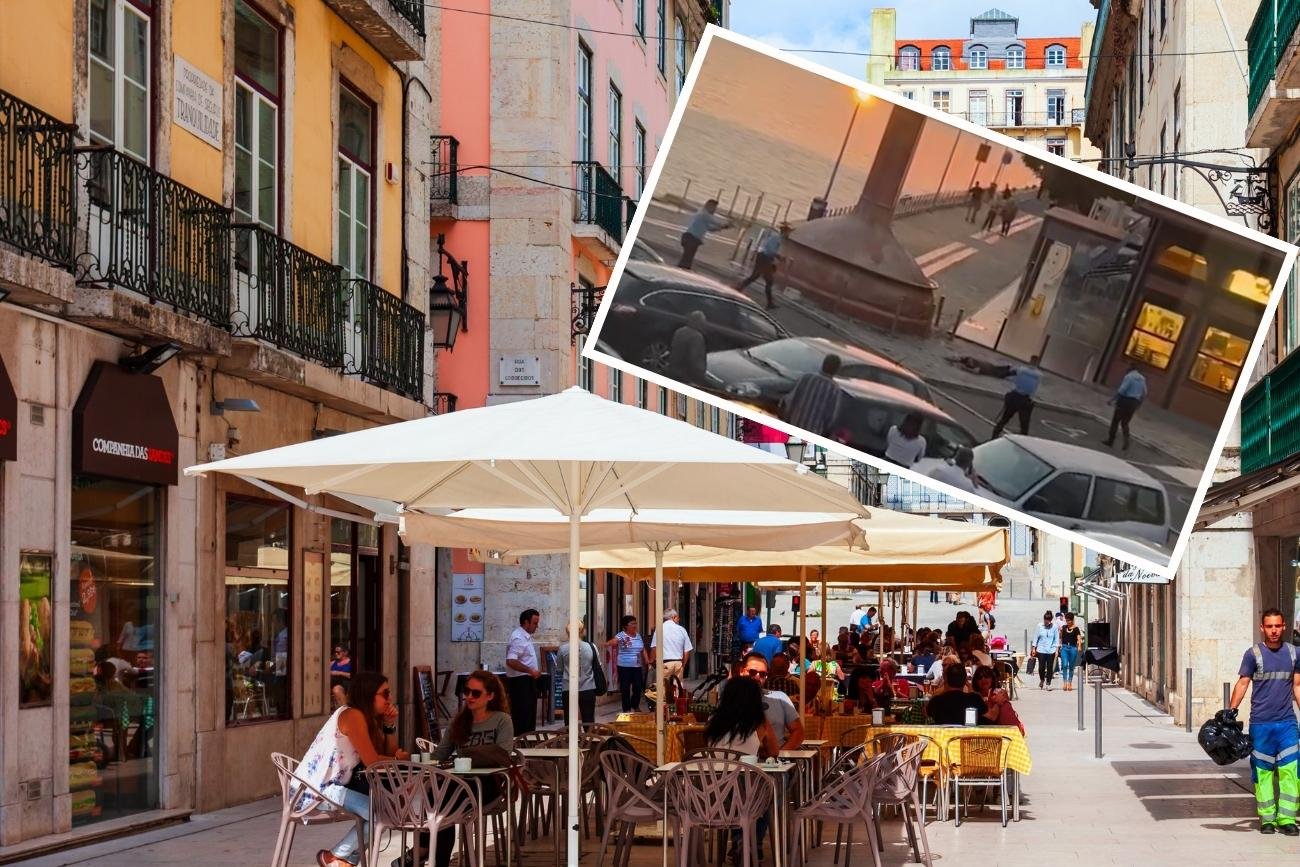 Wyjście do restauracji w Lizbonie niespodziewanie zakończyło się skuciem w kajdanki