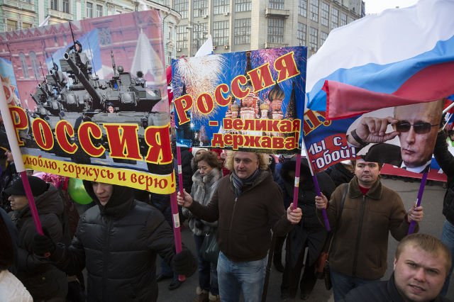 Manifestacja zwolenników Władimira Putina