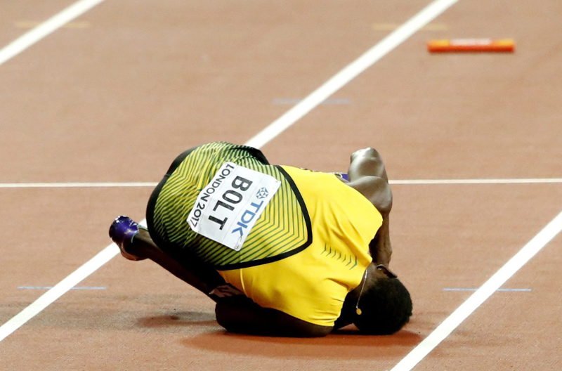 Bolt nie dobiegł do mety w swoim ostatnim występie.