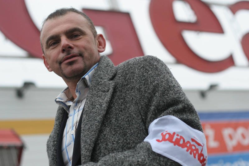 Alfred Bujara - przewodniczący Krajowego Sekretariatu Banków Handlu i Ubezpieczeń NSZZ "Solidarność".