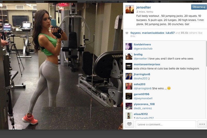 Instagram Jennifer Selter podbija serca amatorów... fitnessu. Amerykańska Chodakowska coraz popularniejsza