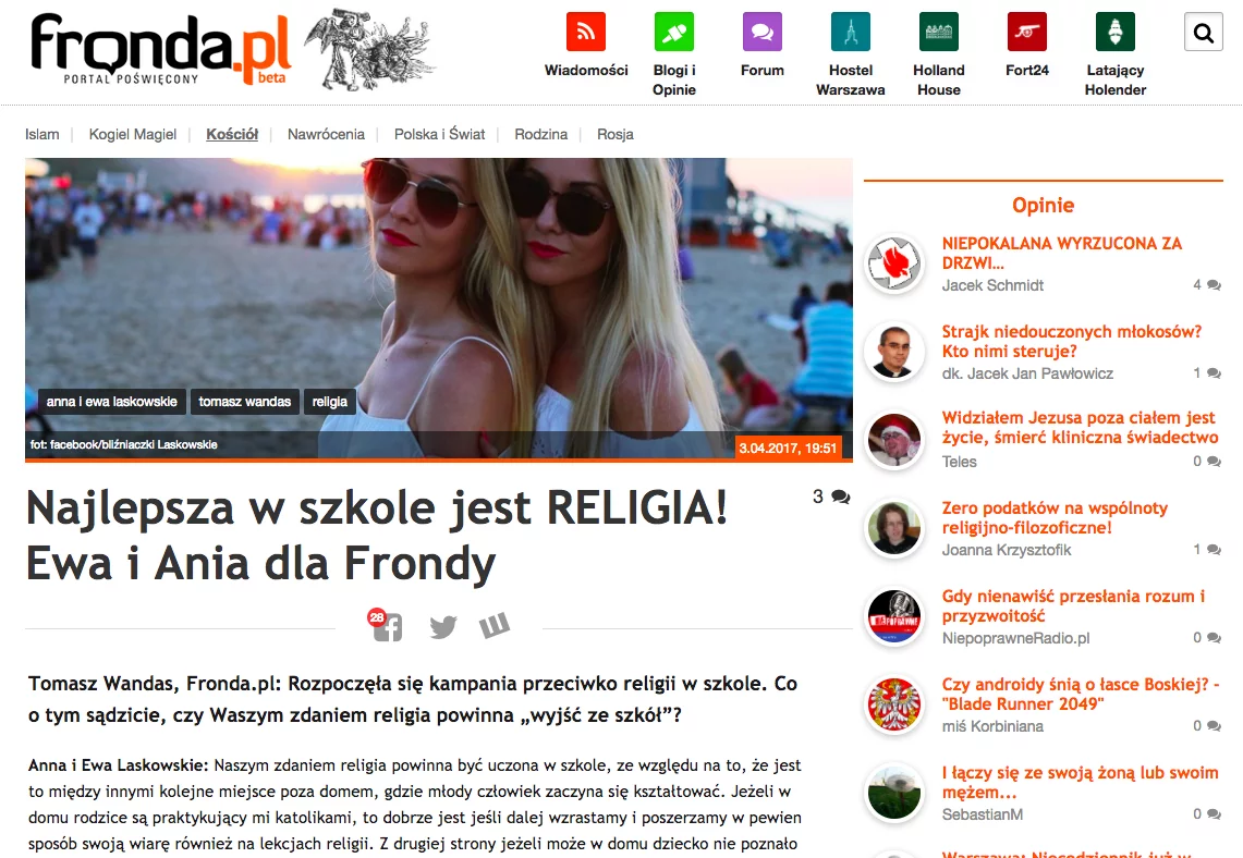 Bliźniaczki Laskowskie mówią jak jest