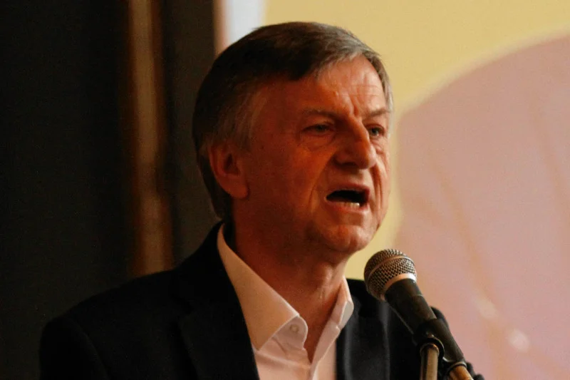 Prof. Andrzej Zybertowicz podczas jednego ze swoich wystąpień.
