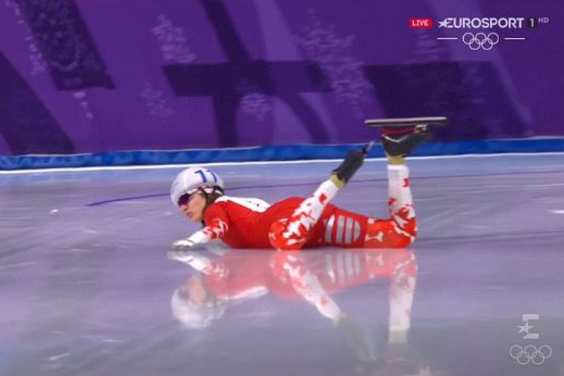 Magdalena Czyszczoń przewróciła się podczas biegu i ostatecznie zajęła 11 miejsce.