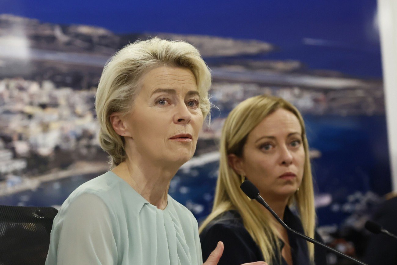 Ursula von der Leyen i Giorgia Meloni odwiedziły razem Lampedusę