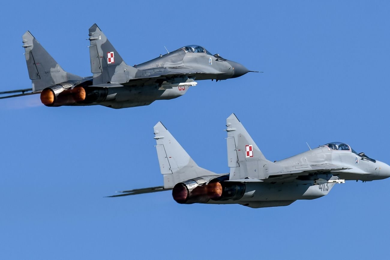 Polskie samoloty myśliwskie MiG-29.