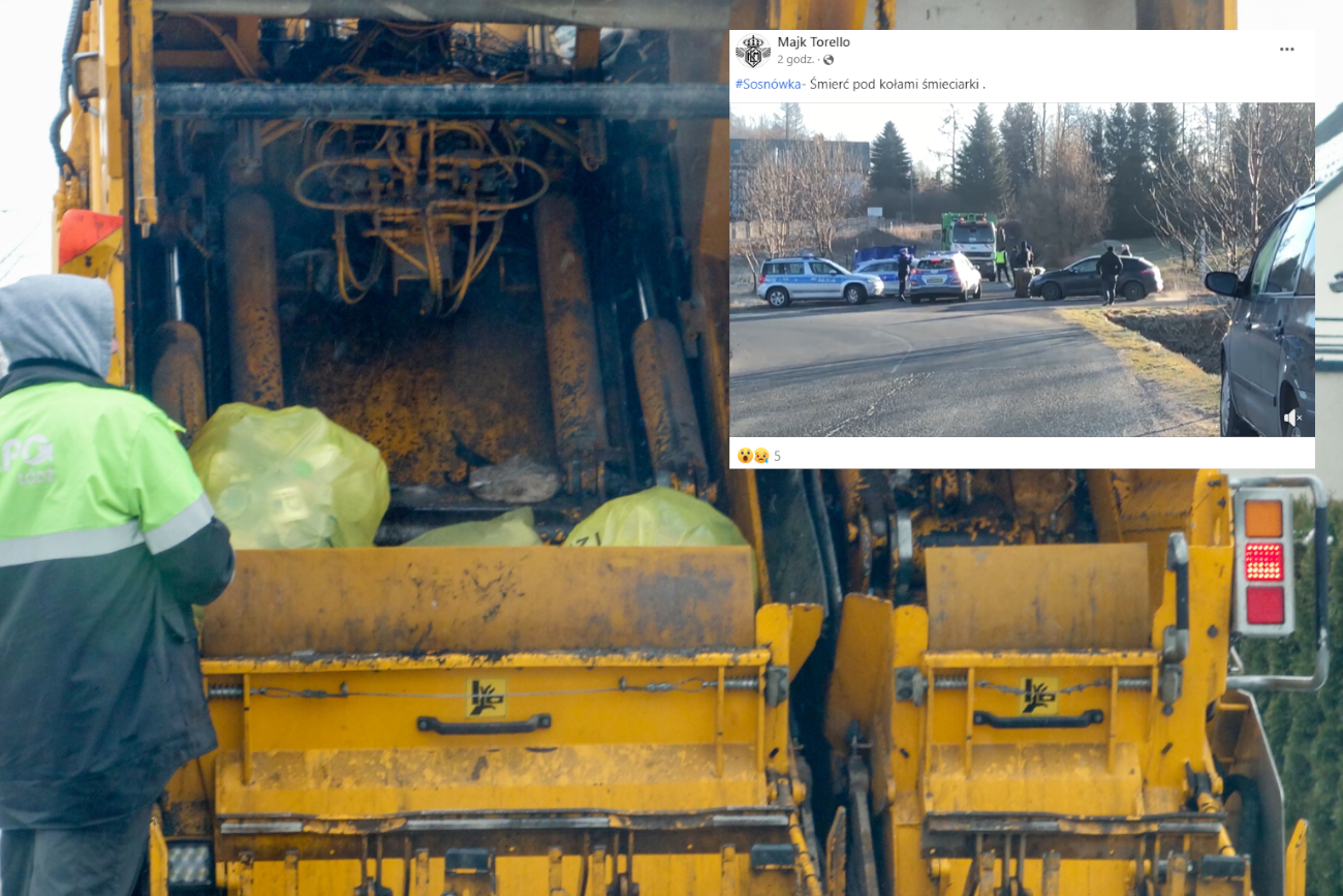 Śmiertelne zdarzenie na Dolnym Śląsku. Kierowca śmieciarki przejechał 25-latka