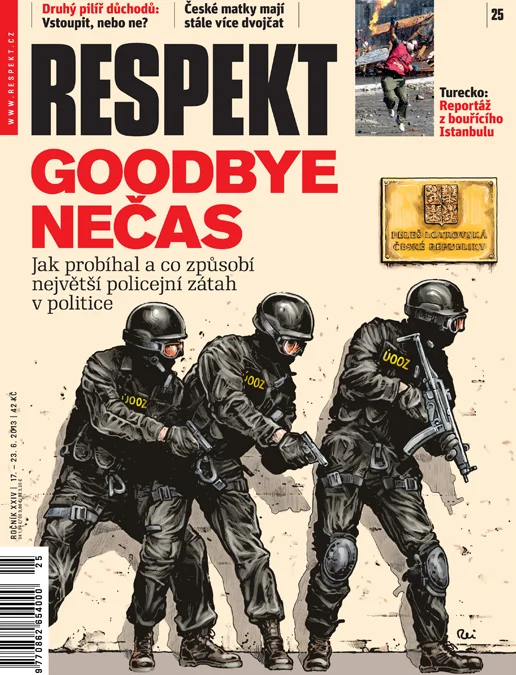 Okładka najnowszego numeru czeskiego tygodnika opinii Respekt