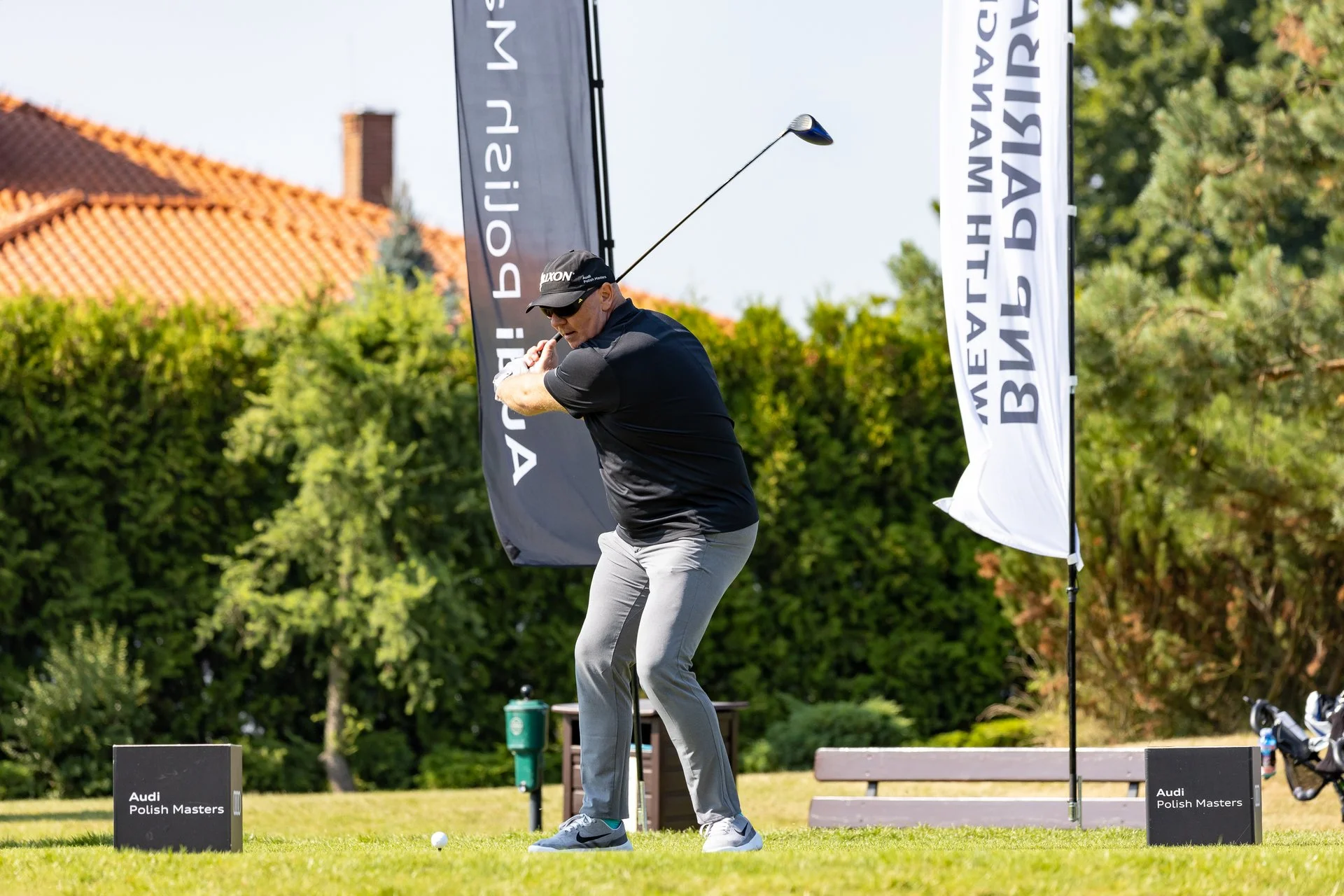 Szymon Ziółkowski podczas turnieju golfa Audi Polish Masters 2021