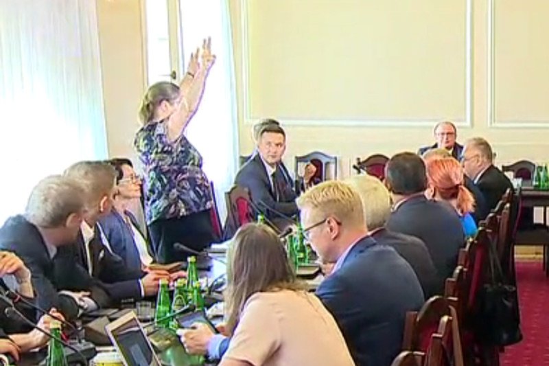 Zamknijcie mordy, tak jak prezes powiedział! Zdradzieckie mordy! – krzyczała Krystyna Pawłowicz z PiS do opozycji na komisji sprawiedliwości i praw człowieka.