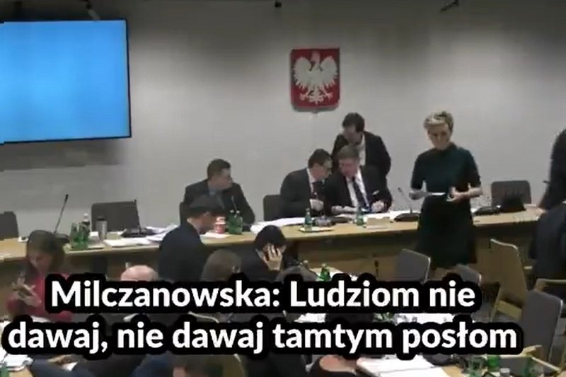 Podczas przerwy w obradach komisji sprawiedliwości padły kontrowersyjne słowa.