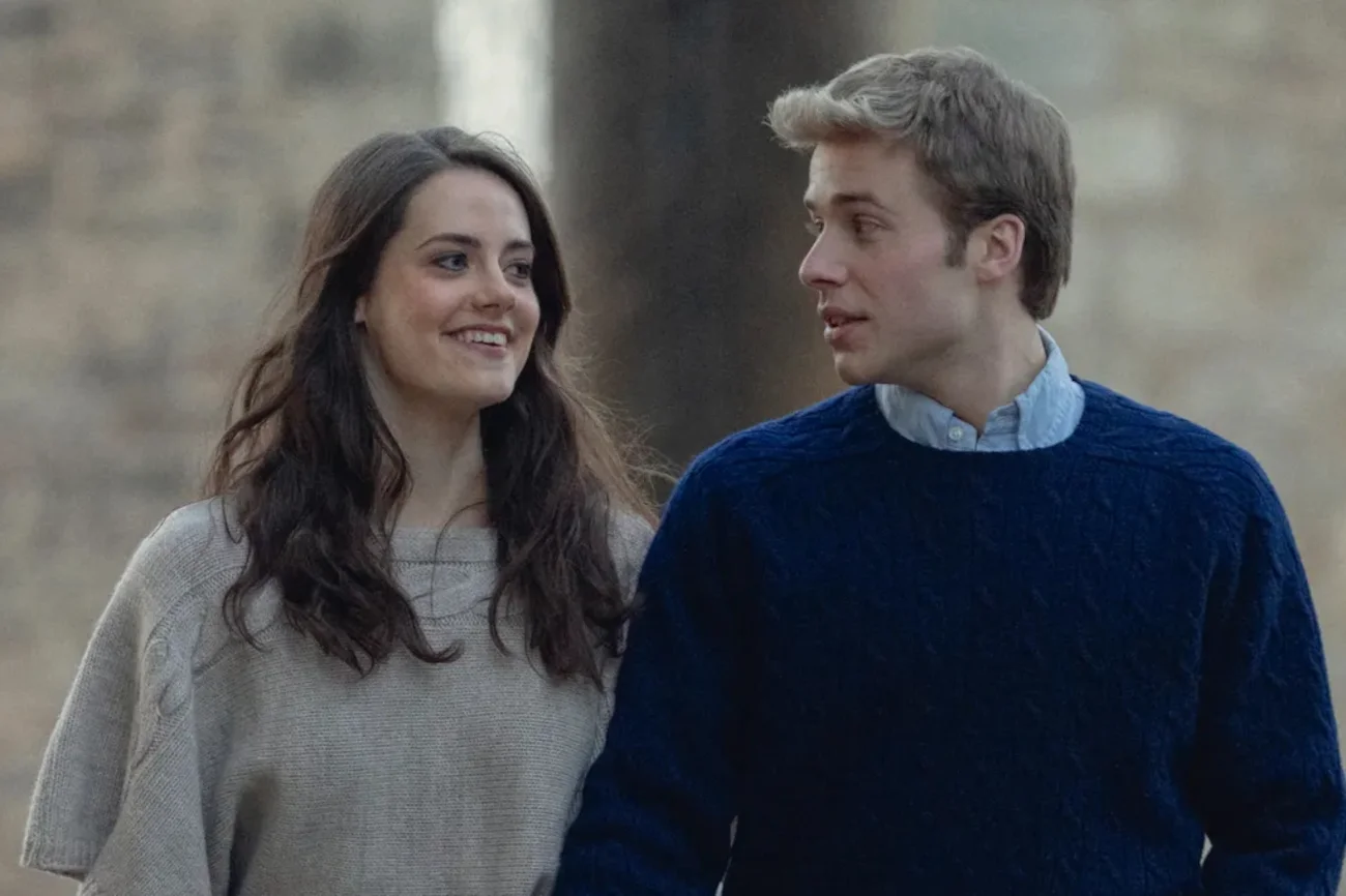 Netflix pokazał pierwsze oficjalne zdjęcie z planu "The Crown 6", na którym widać księcia Williama i Kate Middleton.