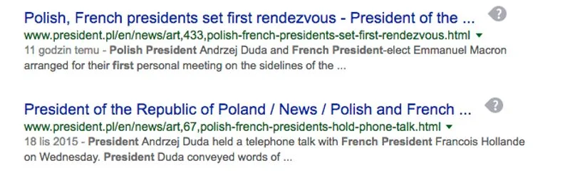Wpis Kancelarii Prezydenta o "randez-vous" z prezydentem elektem Francji i brytyjską flagą szybko zniknął, również ze strony Prezydent.pl.