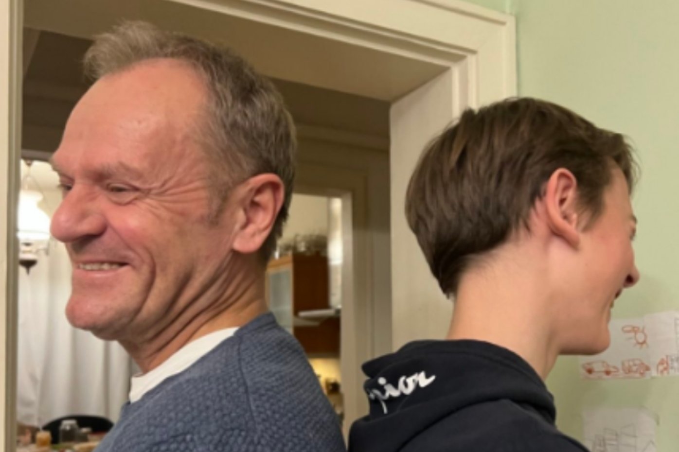 Donald Tusk z wnukiem.