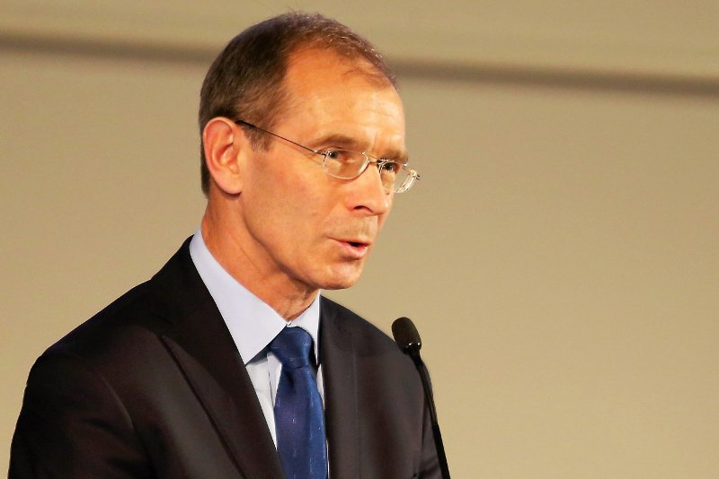 Zygmunt Frankiewicz, prezes Związku Miast Polskich i prezydent Gliwic, podczas konferencji "Miasta przyjazne środowisku ".