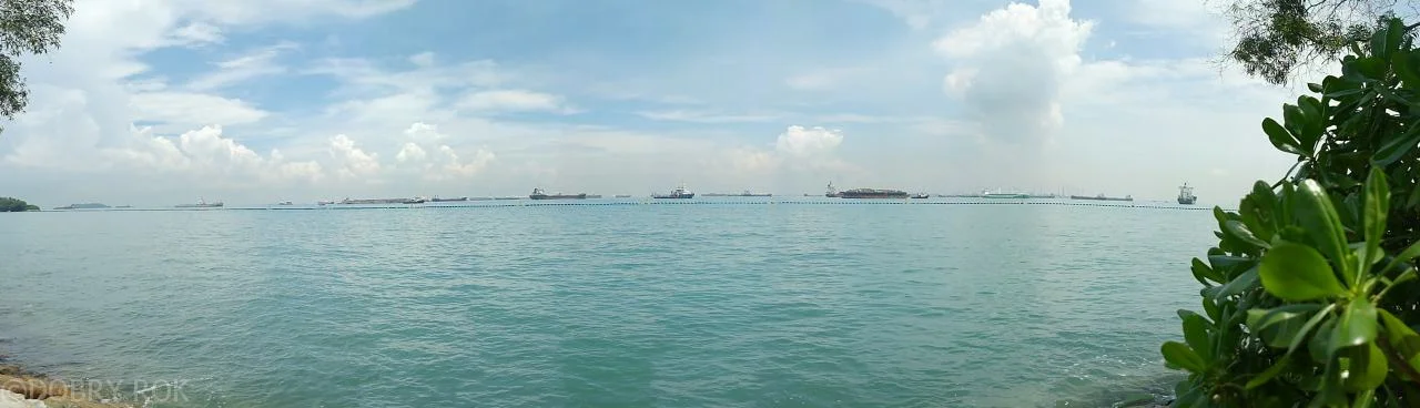 Widok z Santosa Island, Singapur