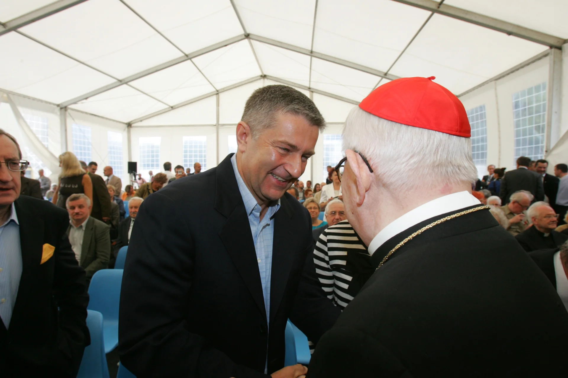 Władysław Frasyniuk i kard. Henryk Gulbinowicz we Wrocławiu w sierpniu 2010 r. na obchodach 30-lecia "Solidarności".