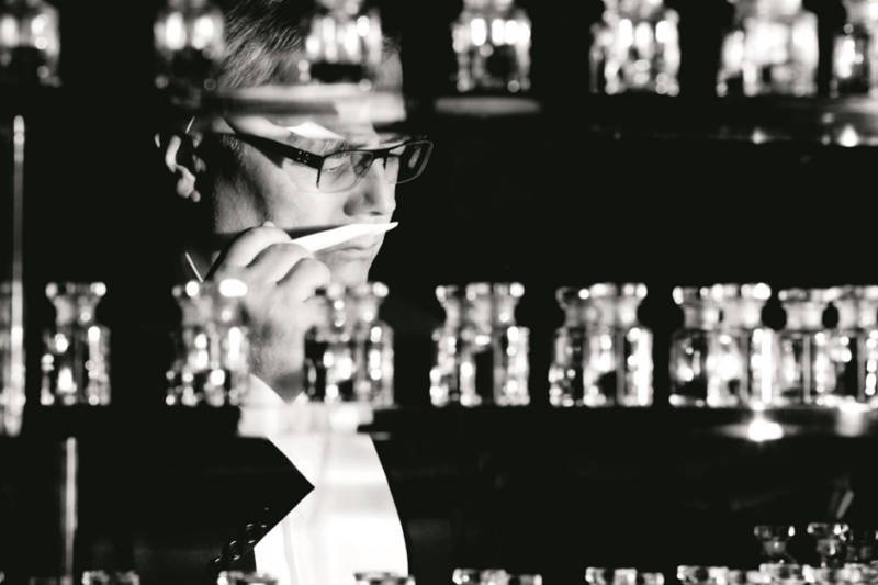 "Nos" Francois Demachy podczas pracy nad najnowszym zapachem z linii Dior Homme