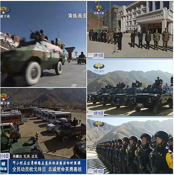 Lhasa, stolica Tybetu, 10 marca 2014 r. (55. rocznica krwawo stłumionego Tybetańskiego Powstania Narodowego)