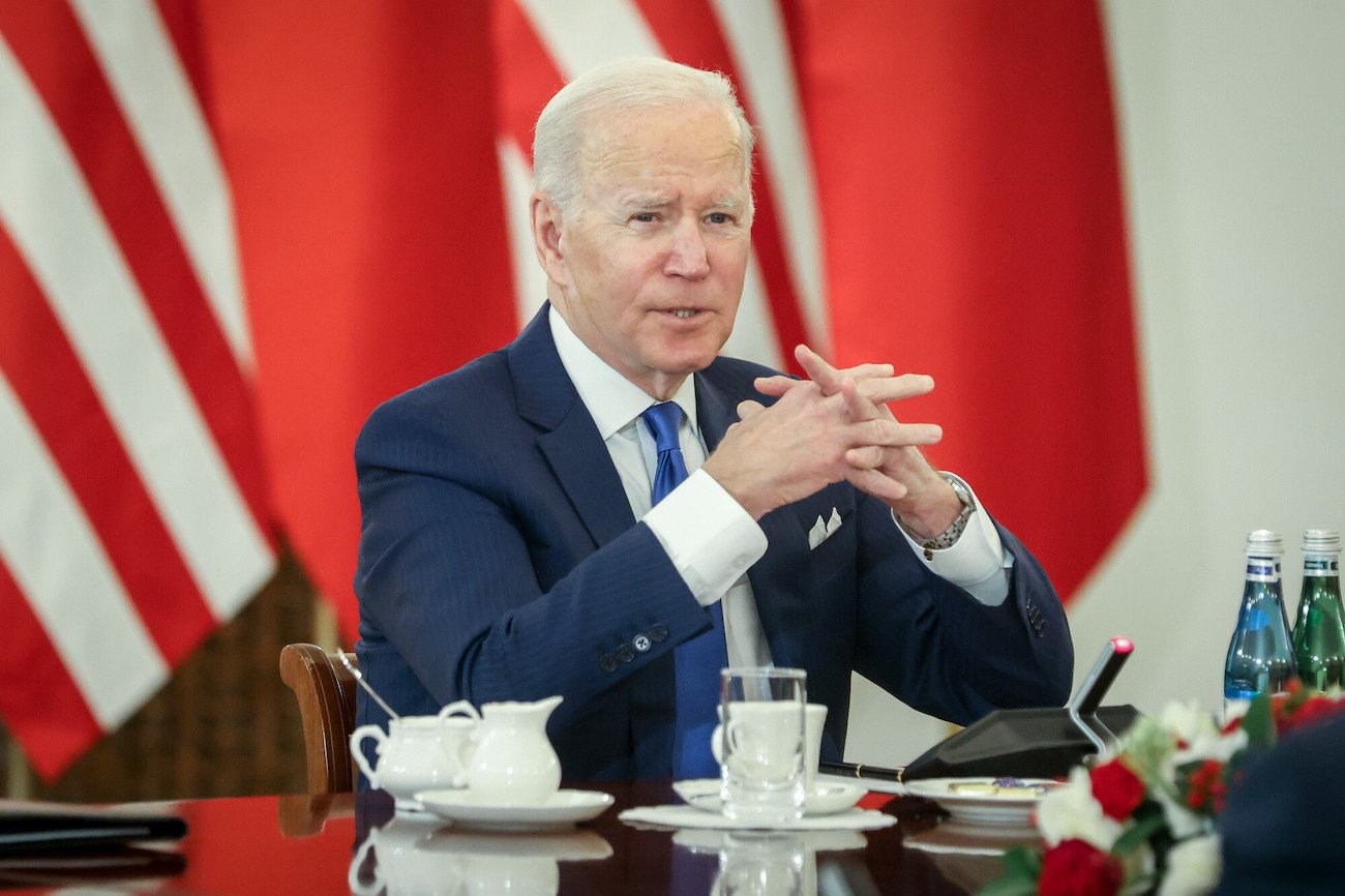 Prezydent USA Joe Biden podczas wizyty w Polsce.