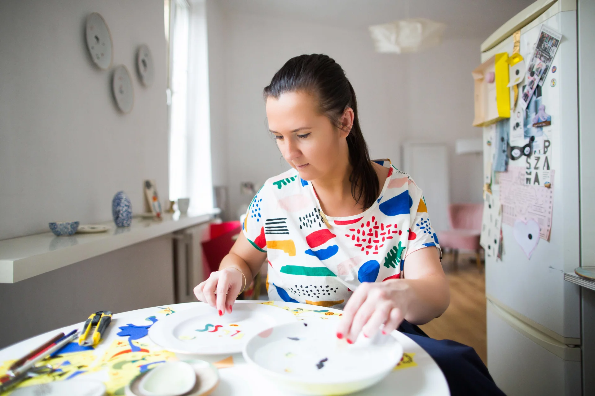 Magda Pilaczyńska, twórczyni marki Look at me przy pracy