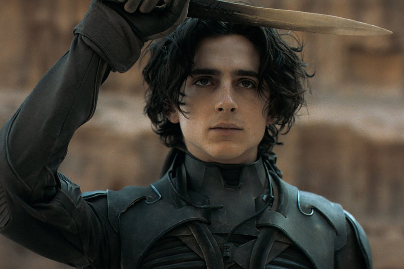 Timothée Chalamet jako Paul Atryda w filmie "Diuna" (2021).