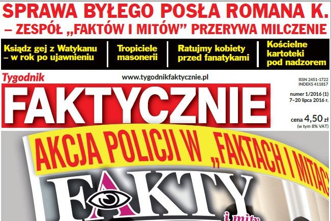 Praktycznie cała redakcja opuściła "Fakty i mity" i założyła nowy tygodnik. Powód? Wyniki śledztwa dziennikarskiego ws. naczelnego "FiM", Romana K.