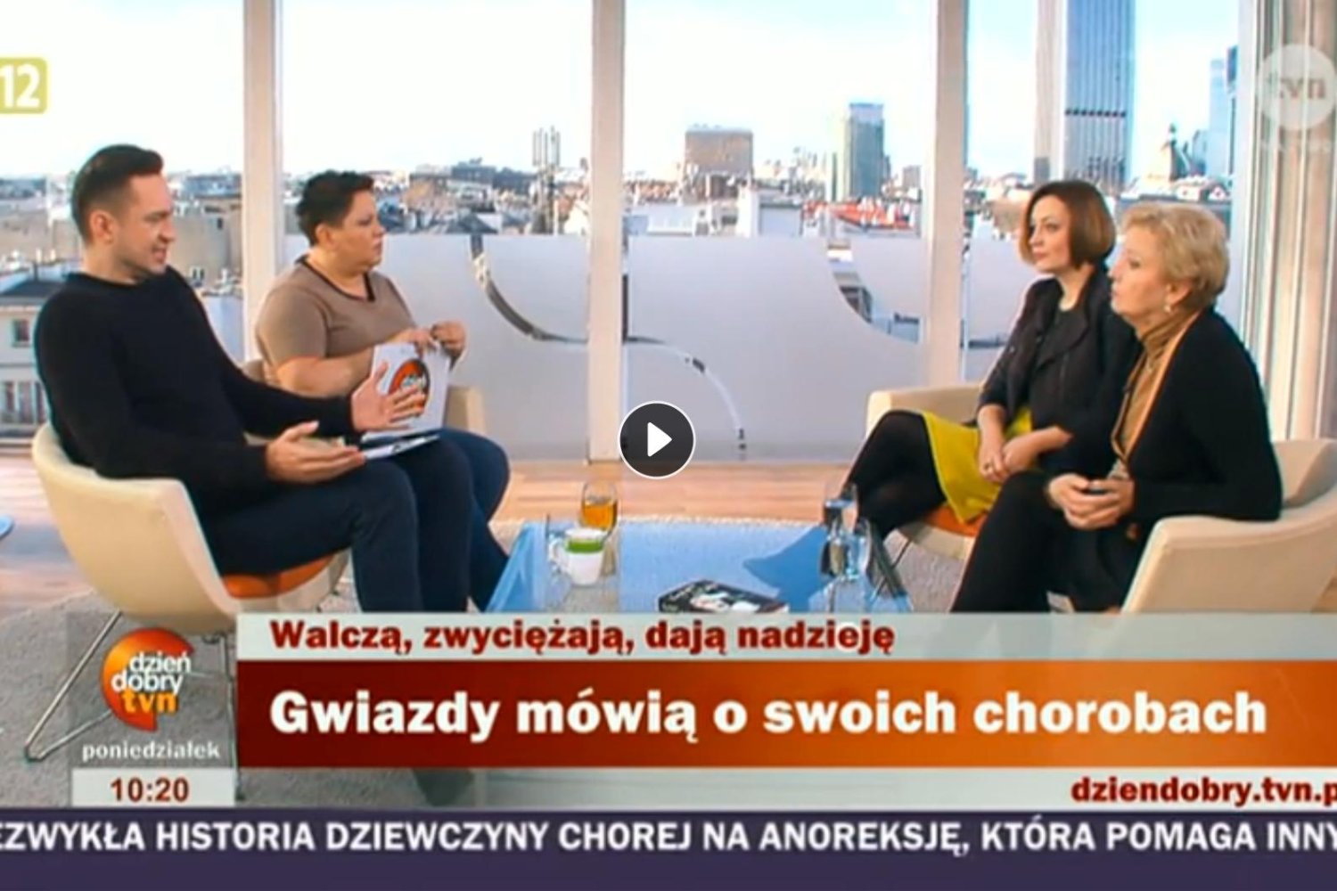 Screen z programu Dzień Dobry TVN z udziałem Krystyny Kofty