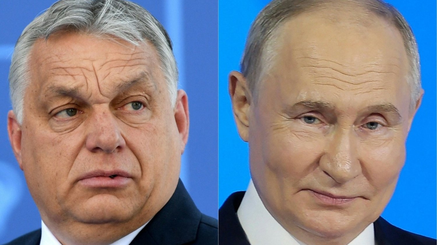 Viktor Orban i Władimir Putin – zestawienie zdjęć przywódców Węgier i Rosji.