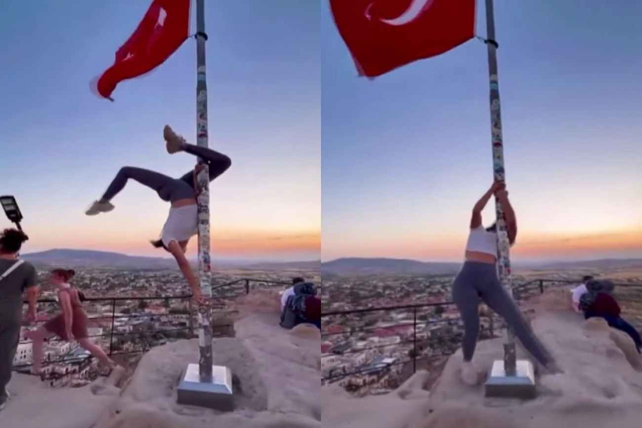 Influencerka zrobiła to na maszcie z flagą Turcji. Oto co jej grozi