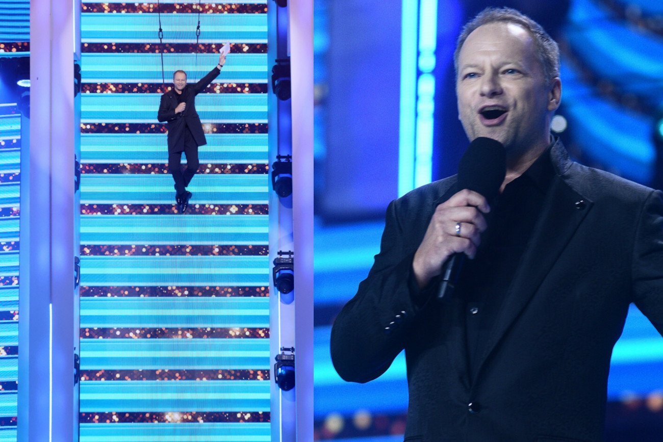 Maciej Stuhr prowadzącym Top of the Top Sopot Festiwal 2023.