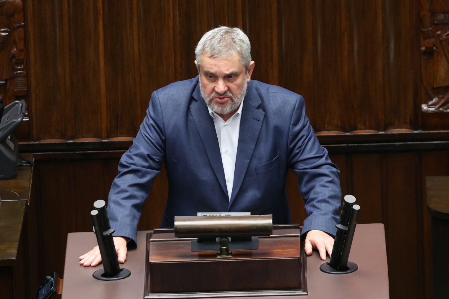 Jan Krzysztof Ardanowski na mównicy sejmowej.
