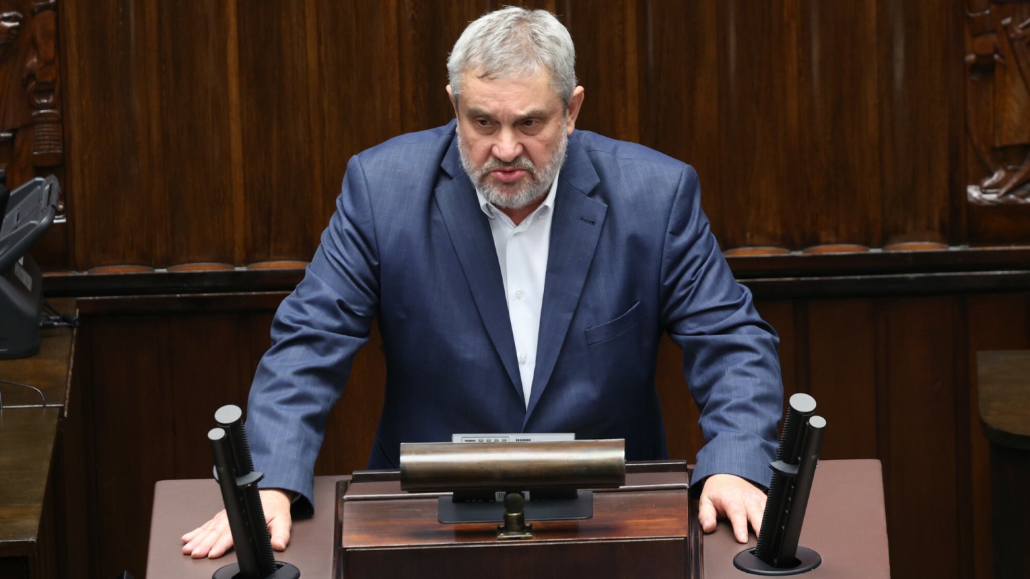 Jan Krzysztof Ardanowski potwierdził plany związane z założeniem nowego ugrupowania prawicowego. Jan Krzysztof Ardanowski na mównicy sejmowej.