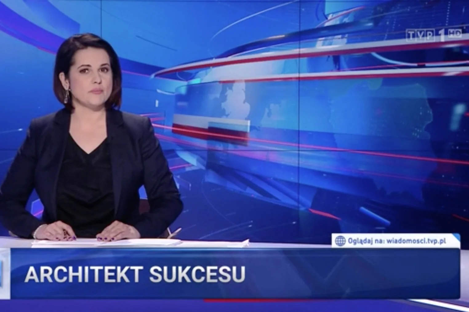 Telewizyjne "Wiadomości" obwołały Jarosława Kaczyńskiego architektem sukcesu PiS w wyborach do Parlamentu Europejskiego.