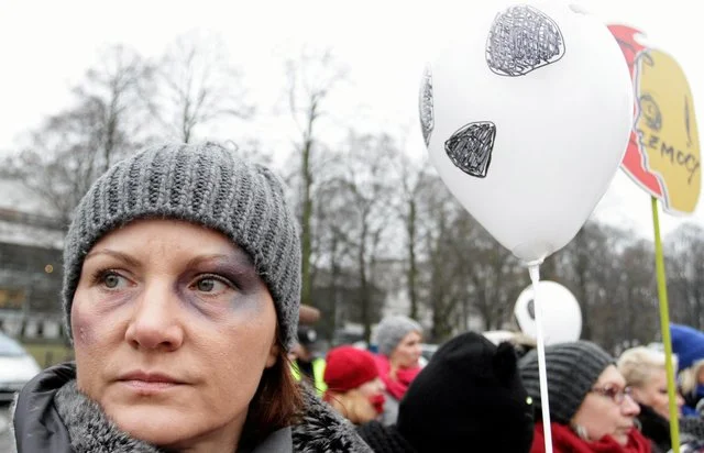 Zdjęcie z "Marszu Pand: razem przeciwko przemocy"