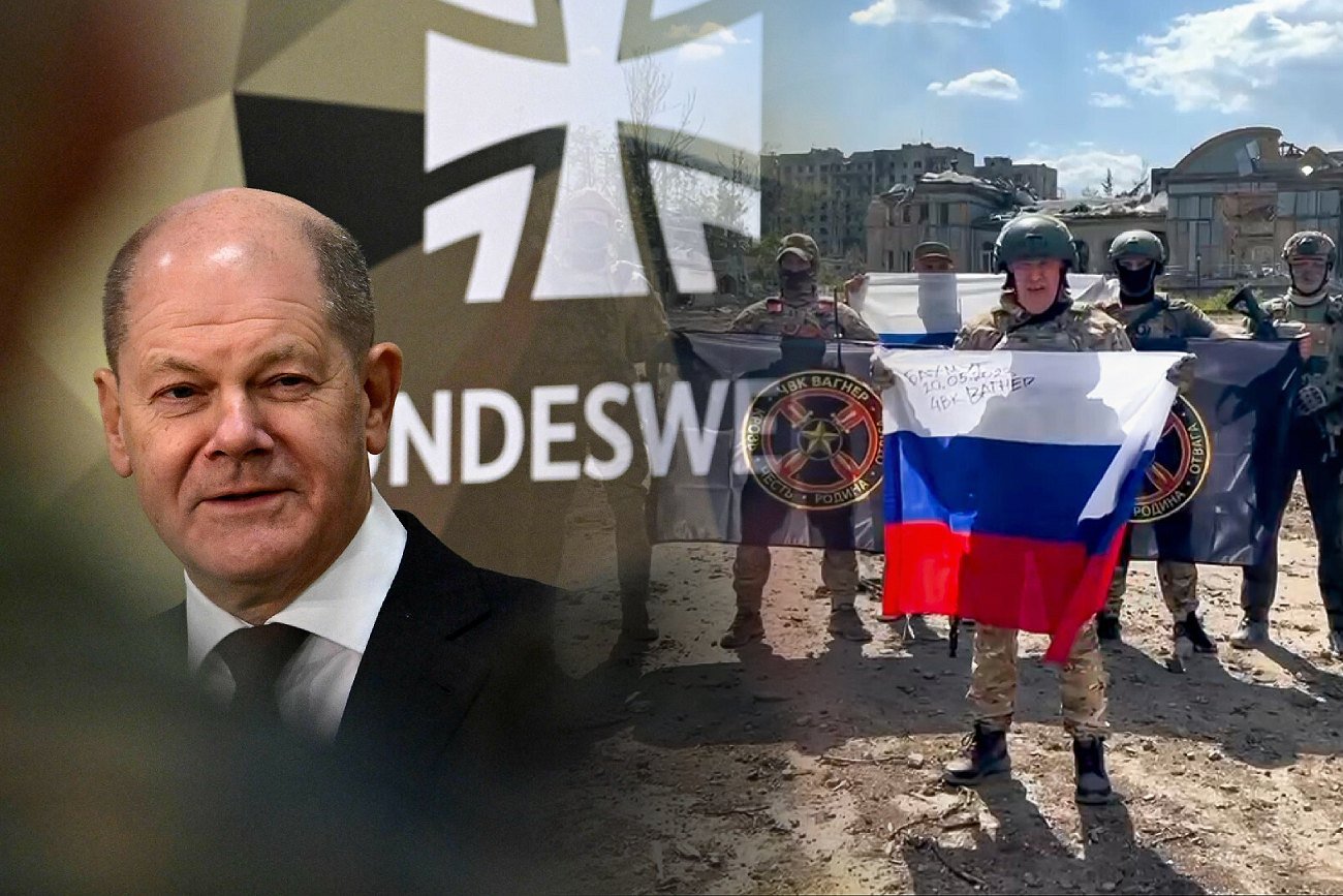 Olaf Scholz i Jewgienij Prigożyn