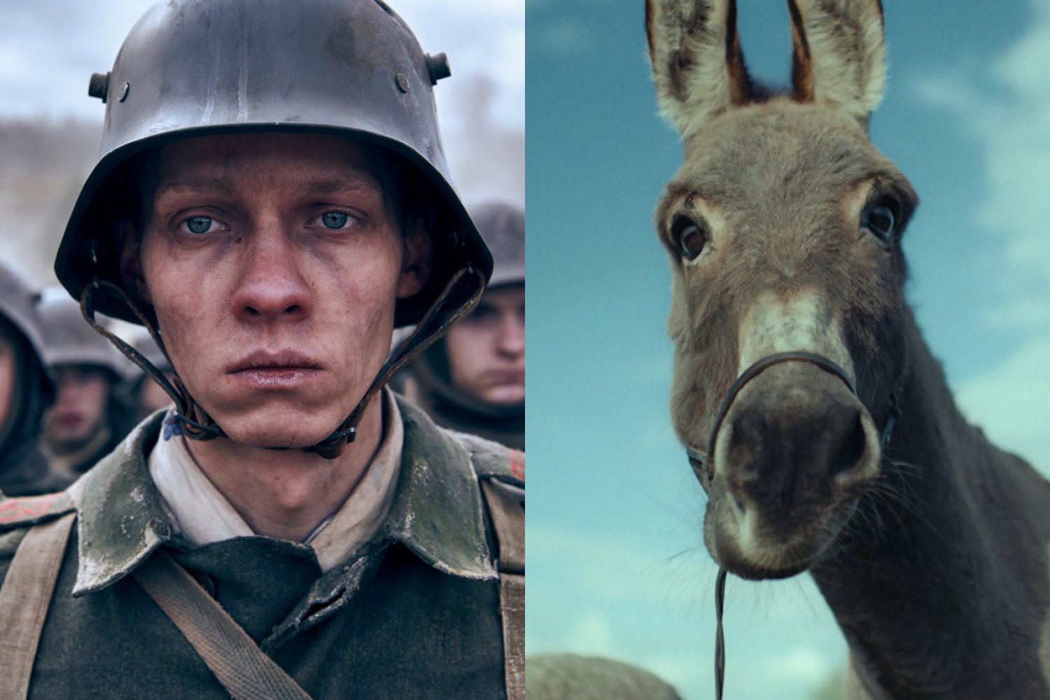 Oscary 2023: najlepszy film międzynarodowy, "Na Zachodzie bez zmian" i "IO" Kadry z filmów "Na Zachodzie bez zmian" i "IO"