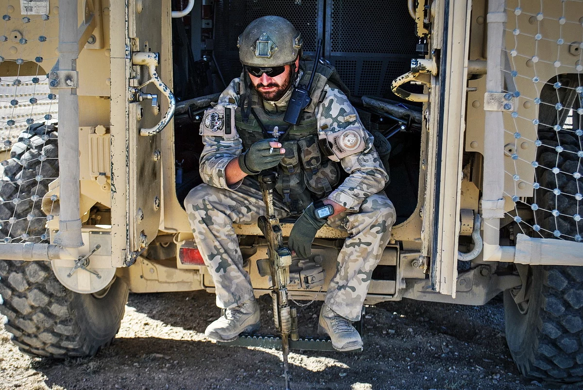 Żołnierz zespołu bojowego Charlie PKW Afganistan. Prowincja Ghazni, jesień 2013 roku